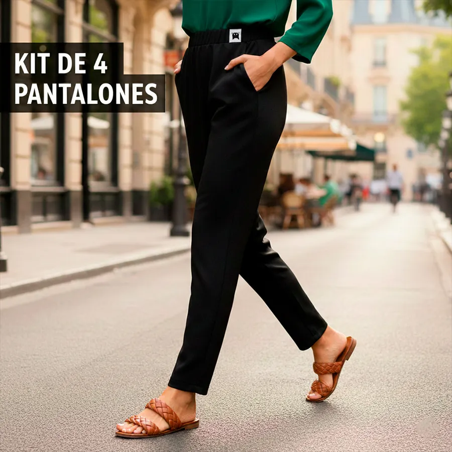 3312-ML-N KIT DE 4 PANTALONES 7631